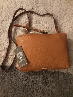 Vince Camuto Tan Leather Crossbody Bag